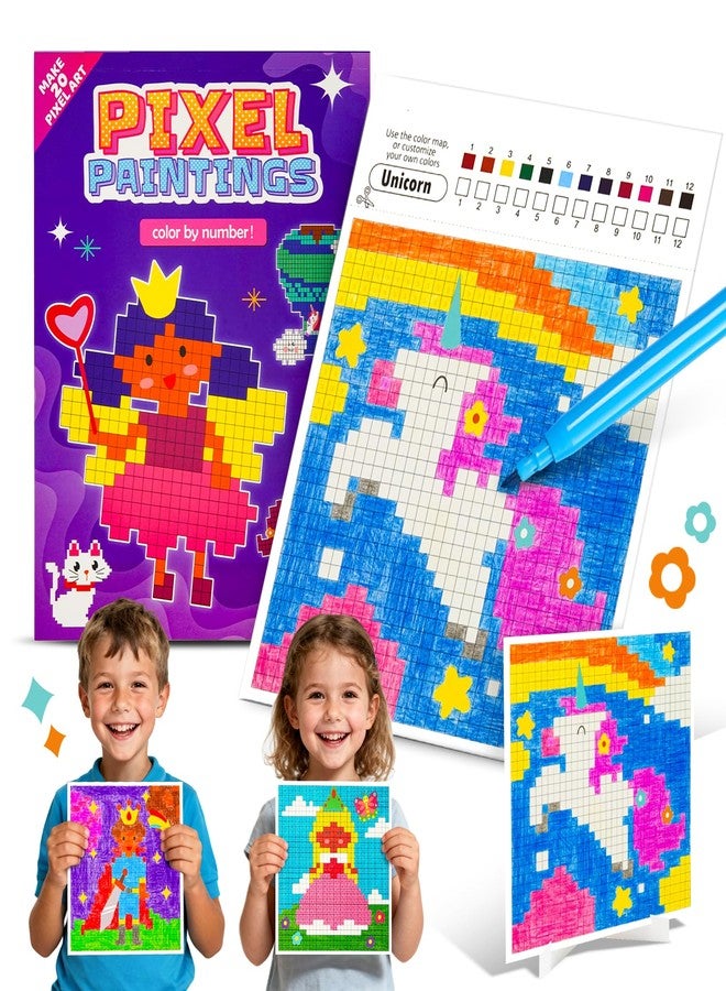 hapray Large Coloring Book for Kids Ages 4-8, 20 Pages Paint by Numbers for Beginner with 5 Display Stands, 2 Color Painting Modes Party Favors for Kids 8-12, Birthday Gift Art Crafts Classroom Prizes - Image 1